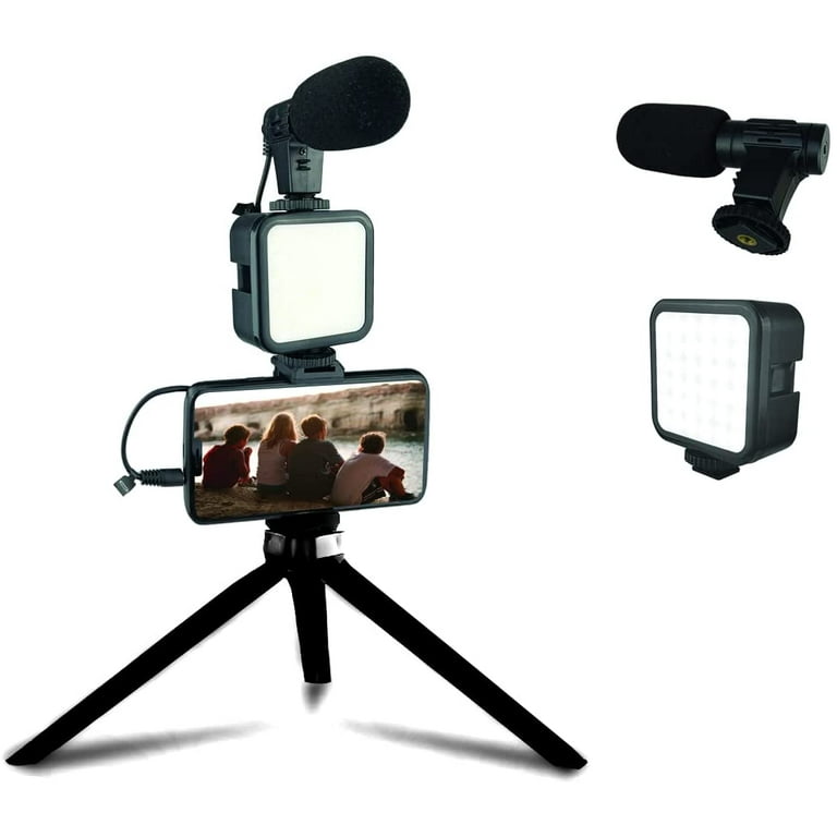 KLIOMAX Starter Vlogging Kit for iPhone, Android with 10