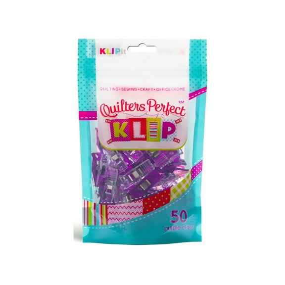 KLIPit Quilters Perfect Klip 50pc Purple