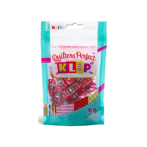 KLIPit Quilters Perfect Klip 50pc Red
