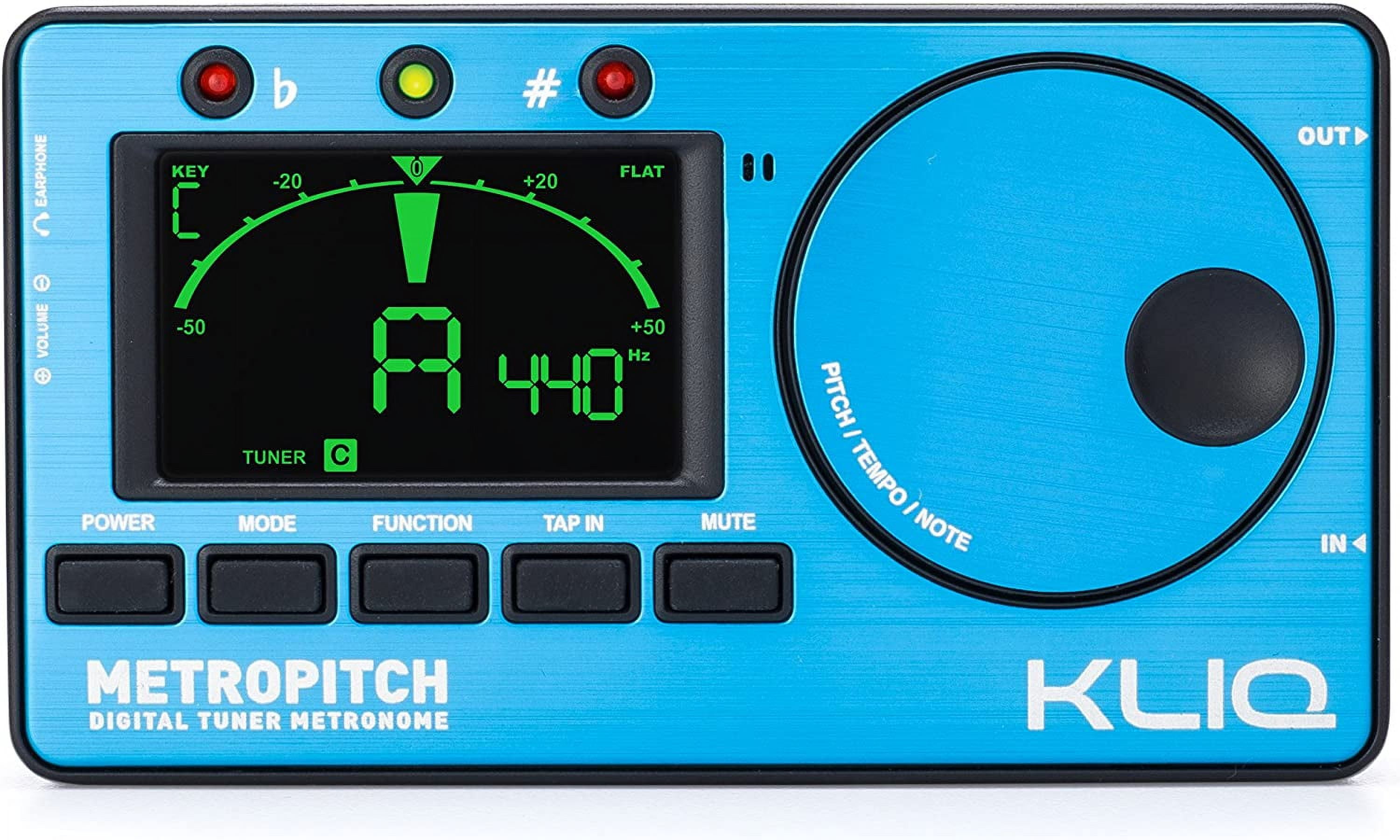 KLIQ MetroPitch Metronome Tuner for All Instruments with Guitar