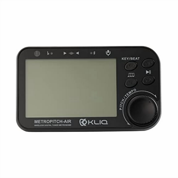 KLIQ MetroPitch - Metronome Tuner for All Instruments - with Guitar, Bass, Violin, Ukulele, and Chromatic Tuning Modes (MetroPitch-Air, Black)
