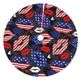 thumbnail image 1 of KLL 30" Christmas Tree Skirt American With Lips Xmas Tree Skirts Mat for New Year Xmas Holiday Party Indoor Outdoor Home Decoration, 1 of 5