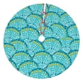 thumbnail image 1 of KLL 30" Christmas Tree Skirt Beautiful Seashells Xmas Tree Skirts Mat for New Year Xmas Holiday Party Indoor Outdoor Home Decoration, 1 of 7