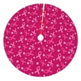 thumbnail image 1 of KLL 30" Christmas Tree Skirt Breast Cancer Awareness6 Xmas Tree Skirts Mat for New Year Xmas Holiday Party Indoor Outdoor Home Decoration, 1 of 5