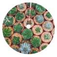 thumbnail image 1 of KLL 30" Christmas Tree Skirt Cactus 4 Xmas Tree Skirts Mat for New Year Xmas Holiday Party Indoor Outdoor Home Decoration, 1 of 5