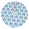 thumbnail image 1 of KLL 30" Christmas Tree Skirt Husky Head Xmas Tree Skirts Mat for New Year Xmas Holiday Party Indoor Outdoor Home Decoration, 1 of 5