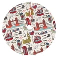 thumbnail image 1 of KLL 30" Christmas Tree Skirt London Landmark1 Xmas Tree Skirts Mat for New Year Xmas Holiday Party Indoor Outdoor Home Decoration, 1 of 5