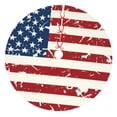 thumbnail image 1 of KLL 30" Christmas Tree Skirt Vintage American Flag Xmas Tree Skirts Mat for New Year Xmas Holiday Party Indoor Outdoor Home Decoration, 1 of 5