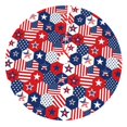 thumbnail image 1 of KLL 36" Christmas Tree Skirt American Stars2 Xmas Tree Skirts Mat for New Year Xmas Holiday Party Indoor Outdoor Home Decoration, 1 of 5
