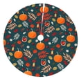 thumbnail image 1 of KLL 36" Christmas Tree Skirt Autumn with Pumpkins Xmas Tree Skirts Mat for New Year Xmas Holiday Party Indoor Outdoor Home Decoration, 1 of 5