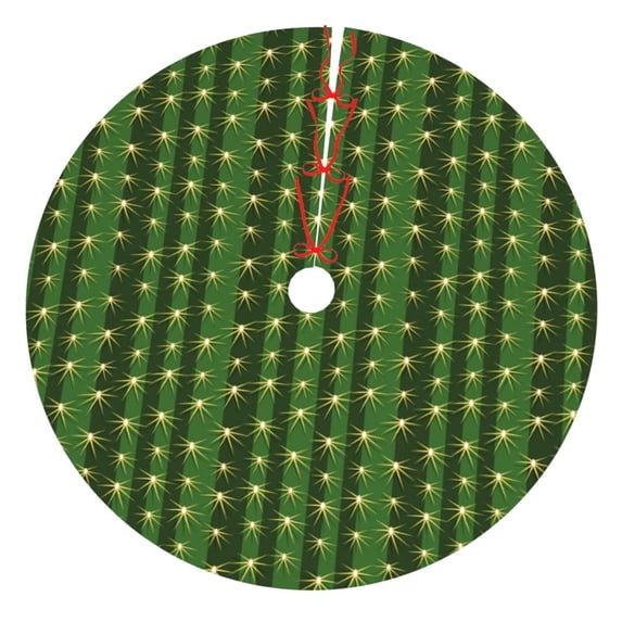 KLL 36" Christmas Tree Skirt Cactus1 Xmas Tree Skirts Mat for New Year Xmas Holiday Party Indoor Outdoor Home Decoration