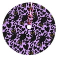 thumbnail image 1 of KLL 36" Christmas Tree Skirt Cartoon Black Cats Xmas Tree Skirts Mat for New Year Xmas Holiday Party Indoor Outdoor Home Decoration, 1 of 5