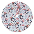 thumbnail image 1 of KLL 36" Christmas Tree Skirt I Love USA Xmas Tree Skirts Mat for New Year Xmas Holiday Party Indoor Outdoor Home Decoration, 1 of 7