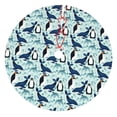 thumbnail image 1 of KLL 36" Christmas Tree Skirt Penguins Whales Xmas Tree Skirts Mat for New Year Xmas Holiday Party Indoor Outdoor Home Decoration, 1 of 1