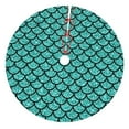 thumbnail image 1 of KLL 48" Christmas Tree Skirt Aquamarine Glitter Xmas Tree Skirts Mat for New Year Xmas Holiday Party Indoor Outdoor Home Decoration, 1 of 7