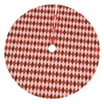 thumbnail image 1 of KLL 48" Christmas Tree Skirt Red and Brown Squares Xmas Tree Skirts Mat for New Year Xmas Holiday Party Indoor Outdoor Home Decoration, 1 of 5