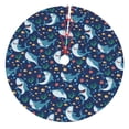 thumbnail image 1 of KLL 48" Christmas Tree Skirt Sea Sharks Xmas Tree Skirts Mat for New Year Xmas Holiday Party Indoor Outdoor Home Decoration, 1 of 5
