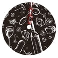thumbnail image 1 of KLL 48" Christmas Tree Skirt Wine Seamless Xmas Tree Skirts Mat for New Year Xmas Holiday Party Indoor Outdoor Home Decoration, 1 of 7