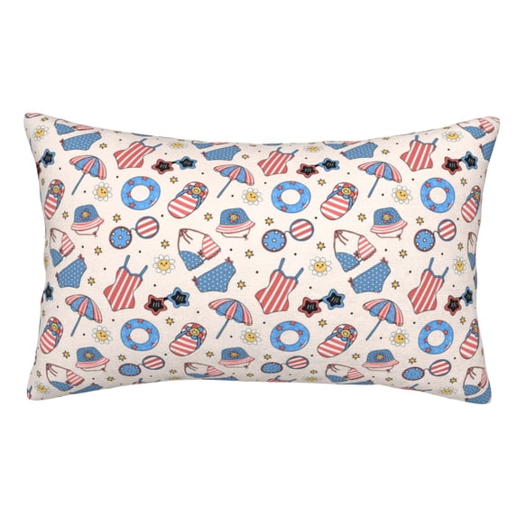 KLL 4th Of July1 Pillow Covers Envelope Closure,Super Soft and Cozy Fuzzy Fleece Pillow Case Cover (No pillow core) 16"x24"