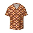 thumbnail image 1 of KLL 70's Retro Print Men's Shirt Short Sleeve Button Down Summer Cuba Beach Shirts- XX-Large, 1 of 7