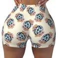 thumbnail image 1 of KLL 70s Disco Ball Pattern Workout Shorts for Women Scrunch Short Gym Yoga Running Sport Active Exercise Fitness Shorts, 1 of 5