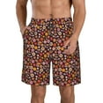 thumbnail image 1 of KLL 70s Groovy Hippie Retro Men's Casual Summer Beach Shorts Hawaiian Shorts with Pockets-3X-Large, 1 of 1