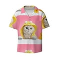 thumbnail image 1 of KLL A Funny Cat Print Men's Shirt Short Sleeve Button Down Summer Cuba Beach Shirts- XX-Large, 1 of 7