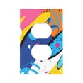 thumbnail image 1 of KLL Abstract Color Splash Pattern Electrical Outlet Covers, 3" x 5" 1 Pack Electric Receptacle Plug Covers for Decorator Receptacle Outlet & Switch-Style S, 1 of 6