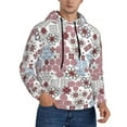 thumbnail image 1 of KLL Abstract Floral Print Mens Hoodie Long Sleeve Casual Pullover Hooded Sweatshirt Fashion Drawstring Hoodies with Pocket-3X-Large, 1 of 6