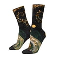 thumbnail image 1 of KLL Abstract Gold Floral Galaxy Print Cool Socks Men's Women's Crew Socks Funny Crazy Novelty Stockings, 1 of 6
