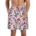 thumbnail image 1 of KLL Abstract Leopard Print Men's Casual Summer Beach Shorts Hawaiian Shorts with Pockets-X-Large, 1 of 5