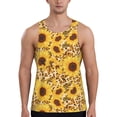 thumbnail image 1 of KLL Abstract Leopard Print Sunflower Print Men's Muscle Gym Workout Stringer Tank Tops Bodybuilding Fitness T-Shirts Tank Tops Men-4X-Large, 1 of 7