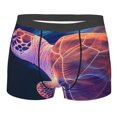 thumbnail image 1 of KLL Abstract Line Turtle Men's Cotton Boxer Briefs Underwear-Medium, 1 of 8