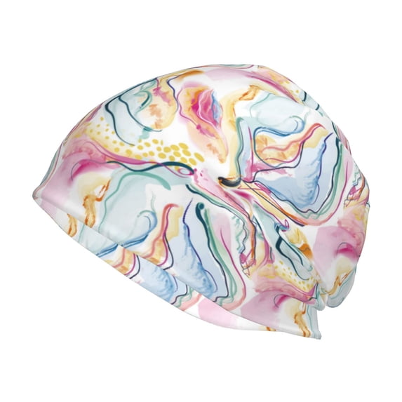 KLL Abstract Marble Texture Winter Fall Beanie Knit Hats for Men & Women - Warm & Soft Stylish Toboggan Caps for Cold Weather