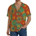 thumbnail image 1 of KLL Abstract Pattern Print Men's Shirt Short Sleeve Button Down Summer Cuba Beach Shirts- XX-Large, 1 of 5