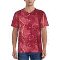 thumbnail image 1 of KLL Abstract Red Marble for Men's Baseball Shirts,Short Sleeve Casual Shirts Button Down Shirt for Men Beach Summer Wedding Shirt-Medium, 1 of 7