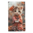 thumbnail image 1 of KLL Adorable Kitten In Kimono Ultra Absorbent & Soft Hand Towels for Bath, Hand, Face, Gym and Spa-27.5x16in, 1 of 8