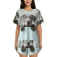 thumbnail image 1 of KLL Adorable Puppy Portrait Print Pajama Set for Women Short Sleeve Sleepwear Pjs Soft 2 Piece Lounge Sleepwear Sets-4X-Large, 1 of 6