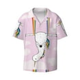 thumbnail image 1 of KLL Aerial Yoga for Unicorn Print Men's Shirt Short Sleeve Button Down Summer Cuba Beach Shirts- X-Large, 1 of 7