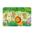 thumbnail image 1 of KLL African Animals in the Jungle Print Front Door Mat Indoor Outdoor Entrance, Non-Slip Mat All-Weather Doormat Indoor Outdoor Rug Patio Porch Entryway Mat, 23.6''x15.7'', 1 of 7