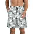 thumbnail image 1 of KLL African Animals Men's Casual Summer Beach Shorts Hawaiian Shorts with Pockets-Medium, 1 of 5