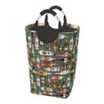 thumbnail image 1 of KLL Alcohol Bottles Laundry Hamper,Large Canvas Fabric Lightweight Storage Basket Toy Organizer Dirty Clothes Collapsible Waterproof, 1 of 6