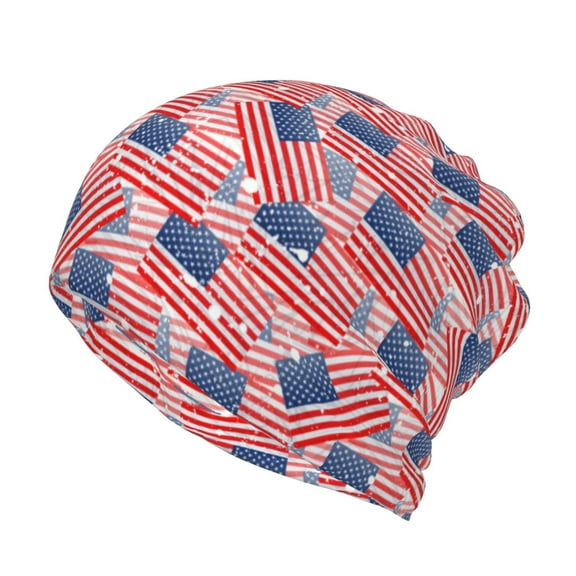 KLL America Flags Pirnt Wicking Running Beanie Head Wrap Cycling Bandana for Men Women