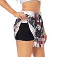 thumbnail image 1 of KLL American Flag Eagle Art Pattern Shorts Women,Athletic Shorts High Waisted Running Shorts Pocket Sporty Short Gym Elastic Workout Shorts-Large, 1 of 7