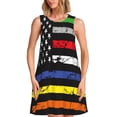 thumbnail image 1 of KLL American Flag Pattern Womens Summer Dresses 2025,Loose Round Neck Sleeveless Sundresses Tank Dresses with Pockets, 1 of 7