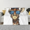 thumbnail image 1 of KLL American Giraffe Style Print Fleece Throw Blanket, Horizontal Fleece Bedding Cute Soft Blankets Comfy Fleece Flannel Plush Home Decor for Couch & Bed -60"x50", 1 of 9