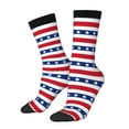 thumbnail image 1 of KLL American Patriotic Stars And Stripes Print Cool Socks Men's Women's Crew Socks Funny Crazy Novelty Stockings, 1 of 6