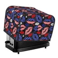 thumbnail image 1 of KLL American With Lips Print 4 Slice Toaster Dust Covers Kitchen Small Appliance Cover with 2 Pockets,Can hold Jam Spreader Knife & Toaster Tongs (12.4 x 10.6 x 8.2), 1 of 6