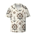 thumbnail image 1 of KLL Anchor with Rope Print Men's Shirt Short Sleeve Button Down Summer Cuba Beach Shirts- XX-Large, 1 of 7