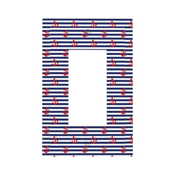 KLL Anchors Pattern Electrical Outlet Covers, 3" x 5" 1 Pack Electric Receptacle Plug Covers for Decorator Receptacle Outlet & Switch-Style U